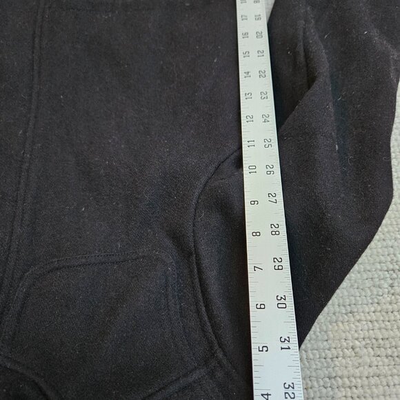 L.L. Bean Women's West End Wool Coat Black Medium M Hooded Winter Fall Spring - Picture 5 of 11